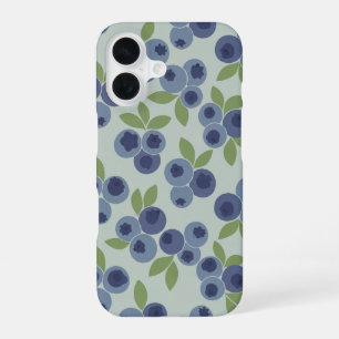 Vintage Pattern with Stylised Blueberries iPhone 16 Case