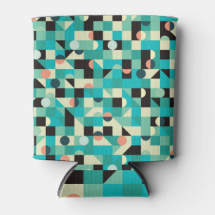 Vintage pattern with triangles and circles. can cooler