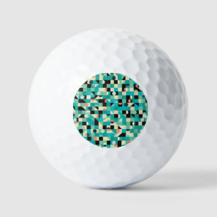 Vintage pattern with triangles and circles. golf balls