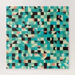 Vintage pattern with triangles and circles. jigsaw puzzle