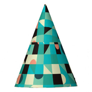 Vintage pattern with triangles and circles. party hat