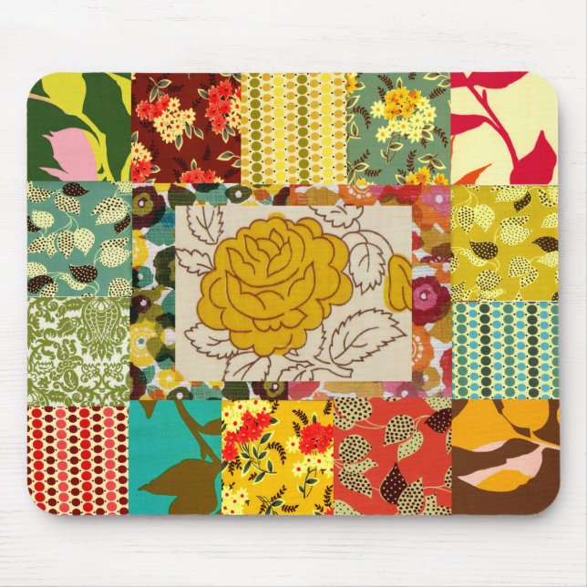 Vintage Patterns and Prints Mouse Pad (Front)