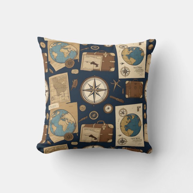 vintage patterns clip art cushion (Front)