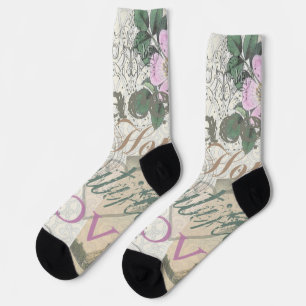 Vintage Peace Home Beautiful Love Socks