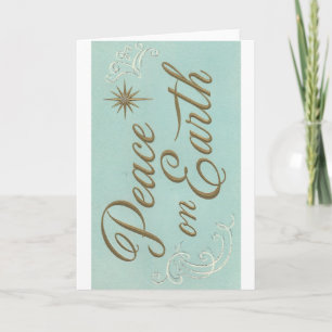 Vintage "Peace On Earth" Christmas Holiday Card