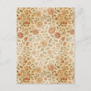 Vintage Peach Rose  Postcard