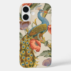 Vintage peacock bird iPhone 16 case