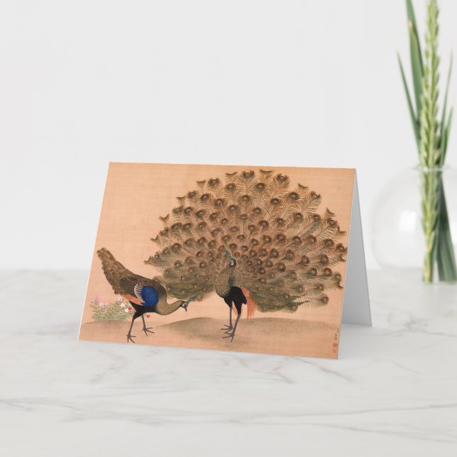 Vintage Peacock Card (Front)