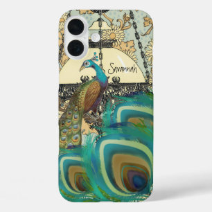 Vintage Peacock Chandeliers and Feathers iPhone 16 Plus Case
