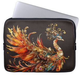 vintage peacock circus carnival entertainment laptop sleeve