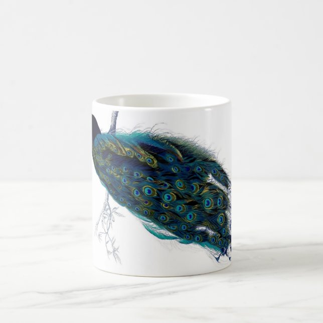 Vintage Peacock Coffee Mug (Center)