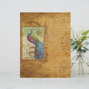 Vintage peacock embellishment