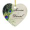 Vintage Peacock & Etchings Christmas Ornament