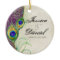 Vintage Peacock & Etchings Christmas Ornament