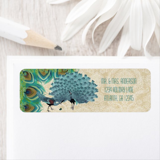 Vintage Peacock Feathers Wedding (Insitu)