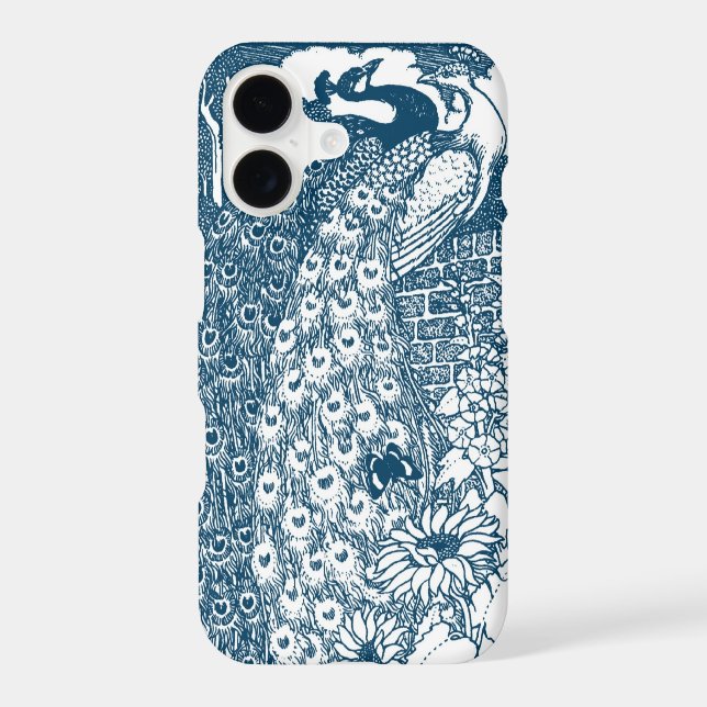 Vintage Peacock Garden Illustration  (Back)