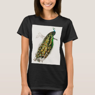Vintage Peacock Illustration T-Shirt