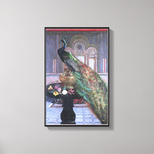 Vintage Peacock Image Canvas Wrap Print