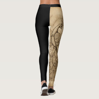 Vintage peacock leggings