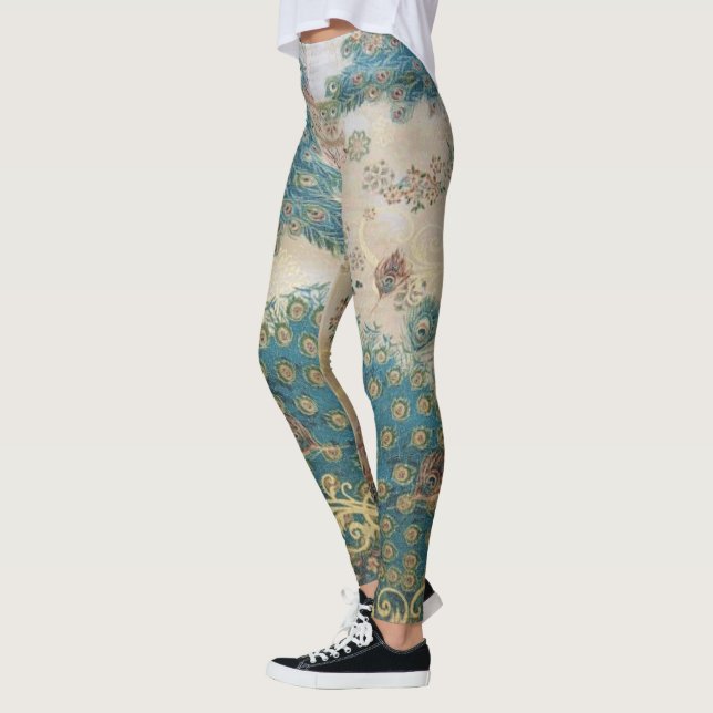 Vintage Peacock - Leggings (Left)