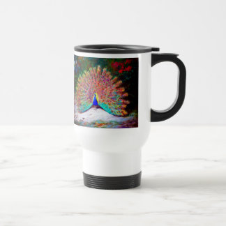 Vintage Peacock Painting Travel Mug