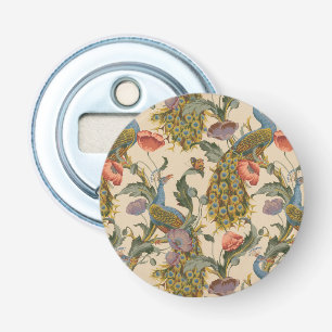 Vintage Peacock Pattern Colourful Art Bottle Opener