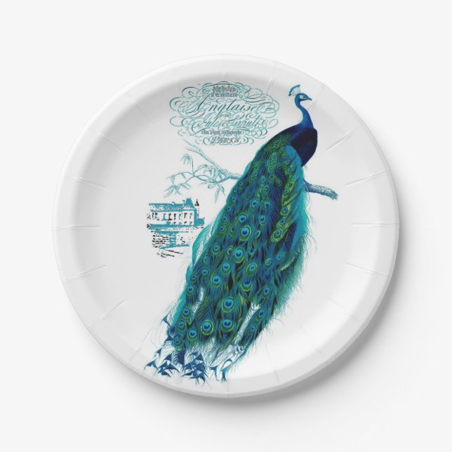 Vintage Peacock Plates (Front)