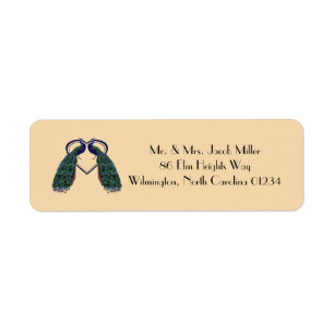 Vintage Peacock Return Address Labels