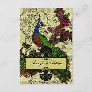 Vintage Peacock RSVP Card
