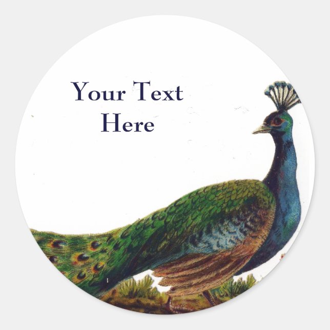 Vintage Peacock Stickers (Front)