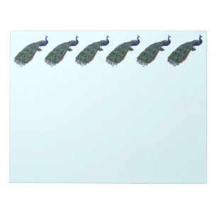 Vintage Peacock Swirl Notepad