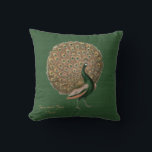 Vintage Peacock Wedding Anniversary 40th 50th 60th Cushion<br><div class="desc">Stylish wedding anniversary gift for parents, friends, family and colleagues. You can edit the templates using the customise or personalise tab. ____________________________________________________________________________ 1. For assistance, custom design or matching items (view the collection attached) contact Designer LeahG via the contact tab below. ____________________________________________________________________________ 2. For updates on the latest trending gift...</div>