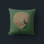 Vintage Peacock Wedding Anniversary 40th 50th 60th Cushion<br><div class="desc">Stylish wedding anniversary gift for parents, friends, family and colleagues. You can edit the templates using the customise or personalise tab. ____________________________________________________________________________ 1. For assistance, custom design or matching items (view the collection attached) contact Designer LeahG via the contact tab below. ____________________________________________________________________________ 2. For updates on the latest trending gift...</div>