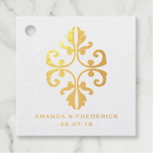 Vintage Peacock Wine themed Wedding Favour Tags