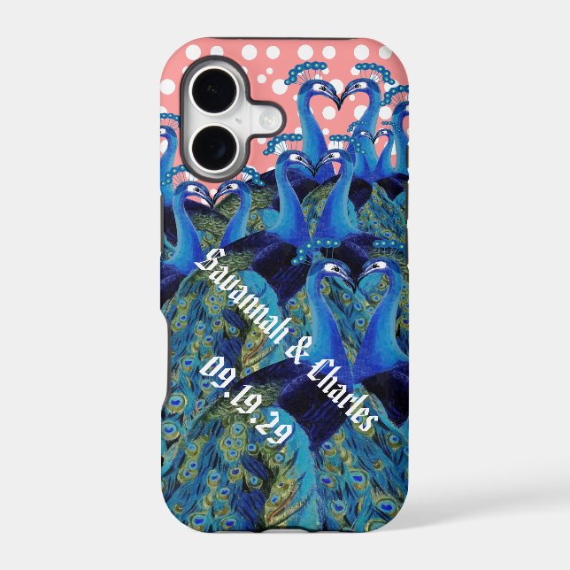 Vintage Peacocks Kissing Wedding Gifts (Back)