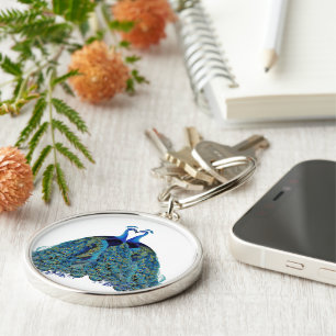 Vintage Peacocks Kissing Wedding Gifts Key Ring