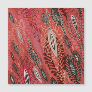 Vintage Peafowl Red Decorative Seamless Pattern