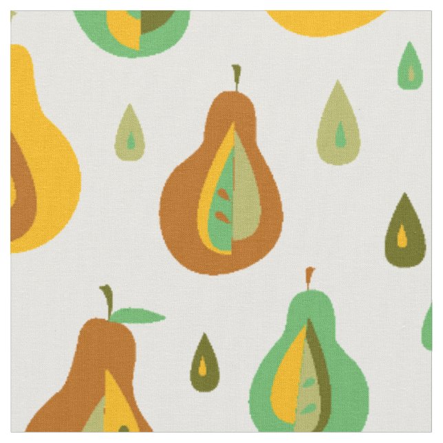 Vintage Pears Fabric (Close Up)