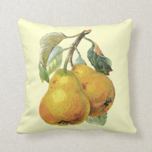 Vintage Pears - French Country Home Decor Cushion