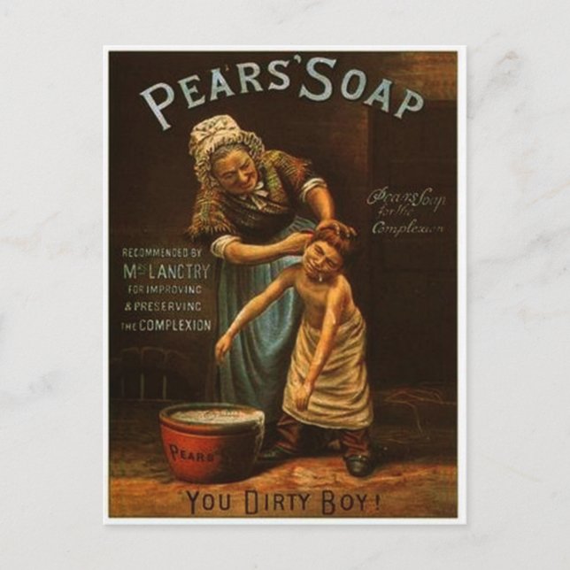 Vintage Pears Soap Postcard (Front)