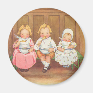 Vintage Pease Porridge Hot Childrens Nursery Rhyme Magnet