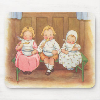 Vintage Pease Porridge Hot Childrens Nursery Rhyme Mouse Pad