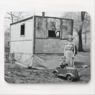 Vintage Pedal Car in the Great Depression, 1930s Mouse Pad