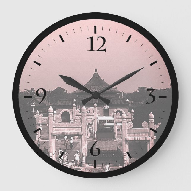Vintage Pekin temple of Heaven park Large Clock (Front)