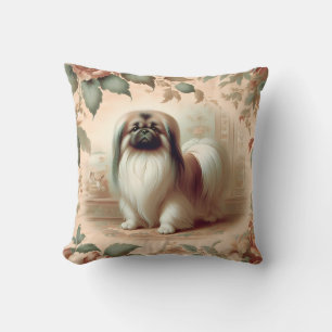 Vintage Pekingese throw pillow 