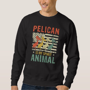 Vintage Pelican Spirit Animal Retro Us American Fl Sweatshirt
