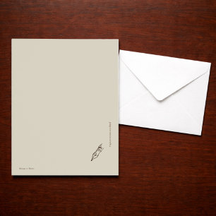 Vintage Pen nib- Dark Academia Minimalist Library  Custom Letterhead