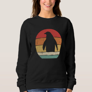 Vintage Penguin Retro Sunset Penguins 70s 80s Anim Sweatshirt