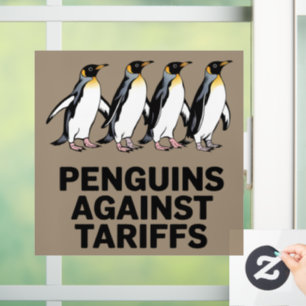 Vintage Penguins Protest Against Tariffs Funny
