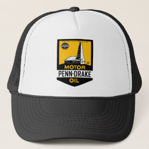 Vintage Penn Drake Motor Oil sign Trucker Hat